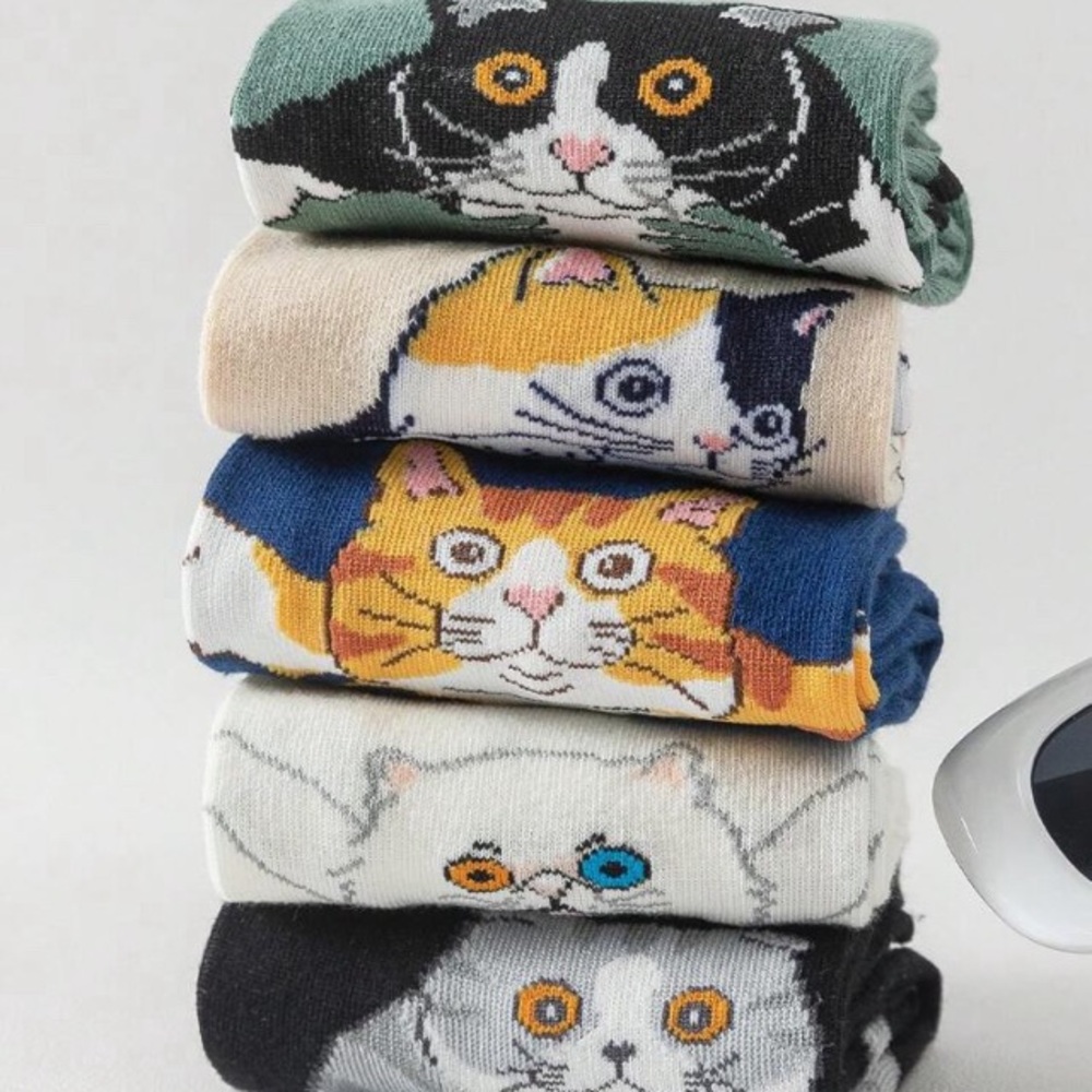 New Cat Cuddle Socks 5 Choices Womens